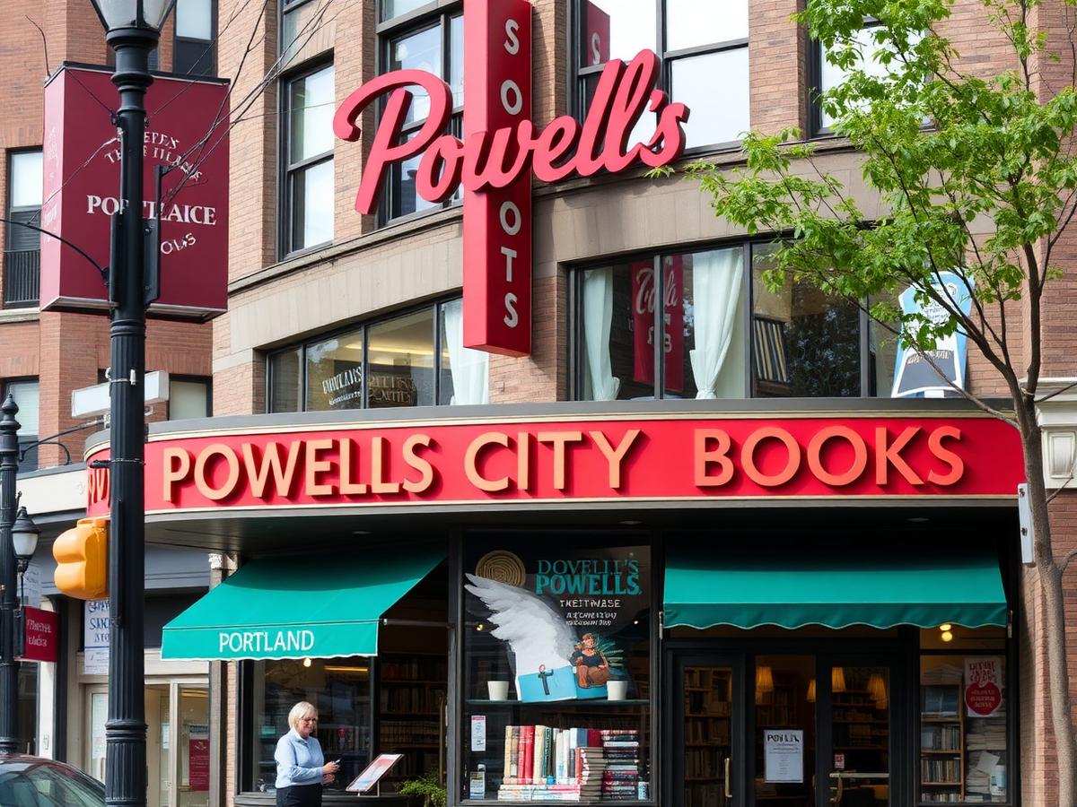 Powell's City of Books storefront in Portland